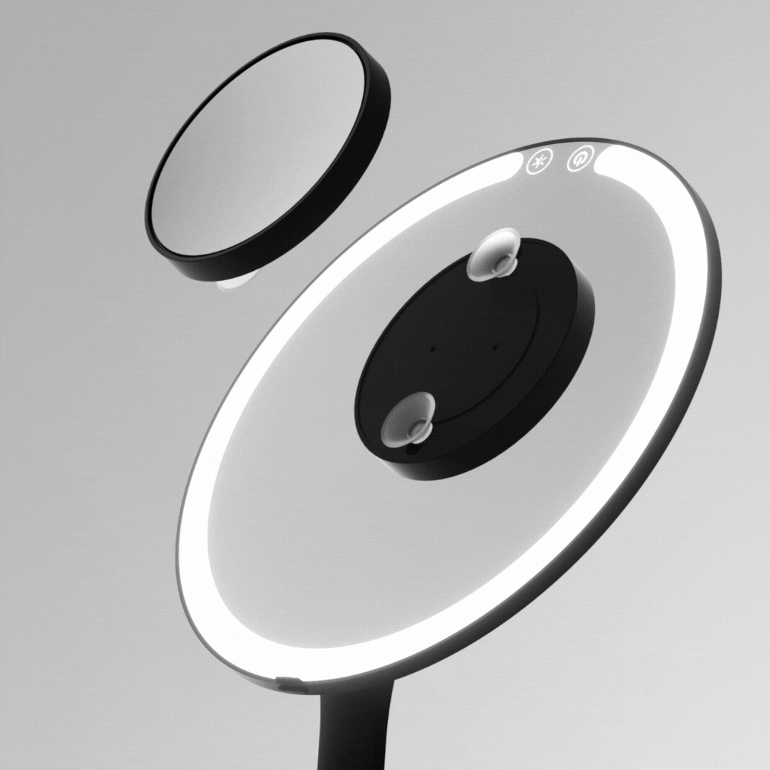 Abigail LED Travel Makeup Mirror - Portable Glow Anywhere | Louvrs