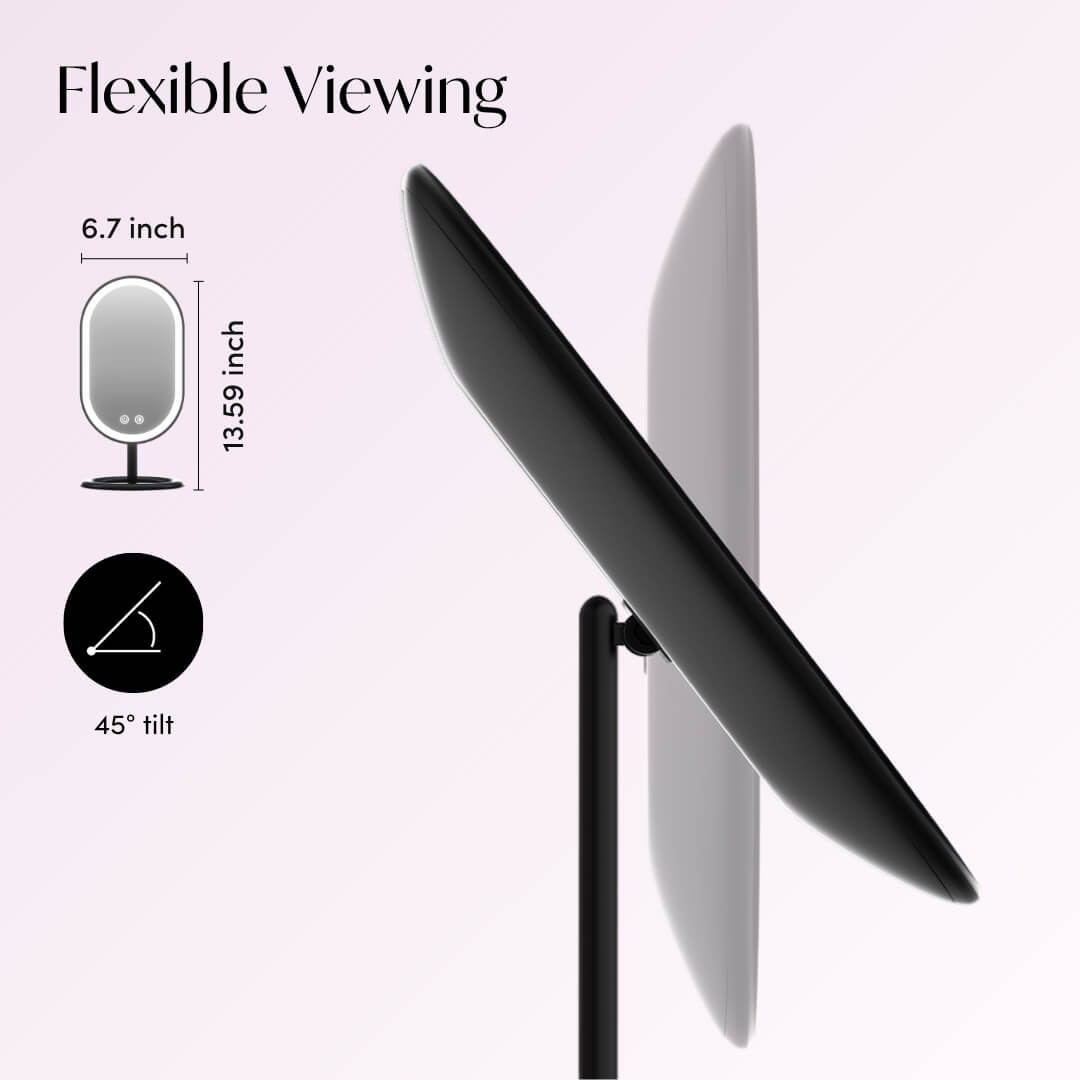 Vera LED Lighted Vanity Makeup Mirror - Flawless Glow Ritual | Louvrs