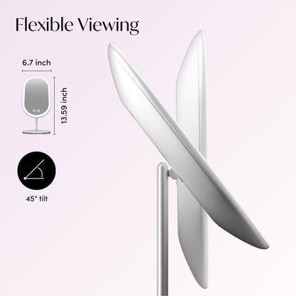 Vera LED Lighted Vanity Makeup Mirror - Flawless Glow Ritual | Louvrs